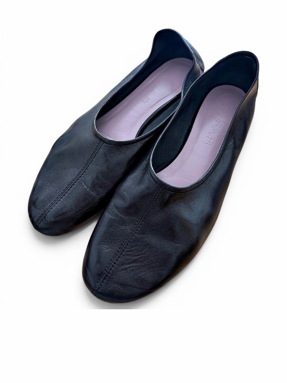 By Far Leather Flats